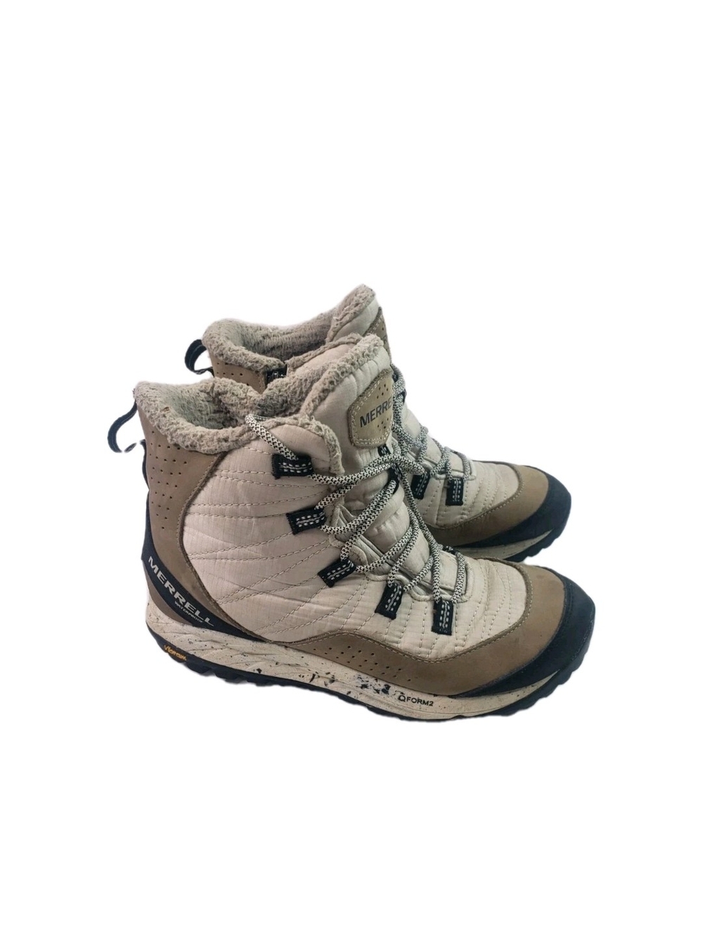 Merrell Women's Beige Winter Hiking Boots Waterproof Size 10